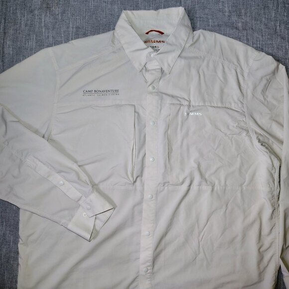 Simms Shirt Size XXL Cor3 Challenger Long Sleeve Snap Button Performance Fishing - Picture 3 of 15